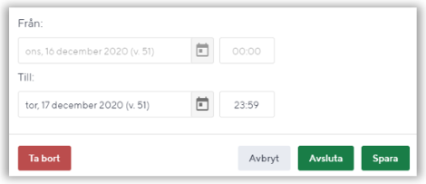 Uppm&auml;rksammas p&aring; att man tar bort en fr&aring;nvaroanm&auml;lan