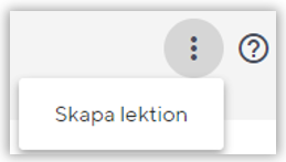 Den rapporterade lektionen markeras med en bock och n&auml;sta orapporterade lektion &ouml;ppnas. 