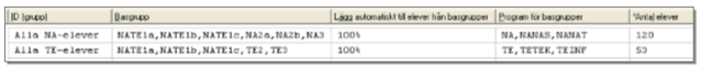 Program f&ouml;r basgrupp